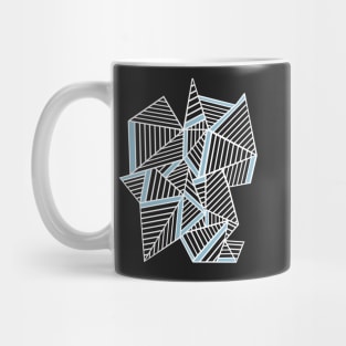 Abstract Lines Sky Blue Mug